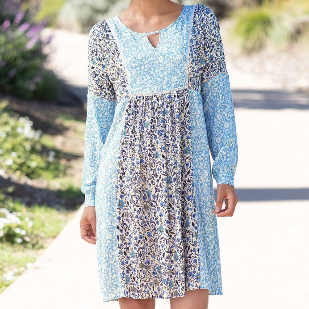 Mixed-Print Dress